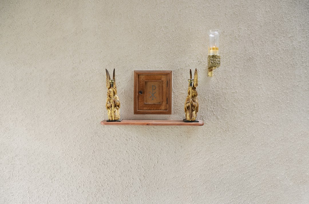 Copper wall lamp with soft autumn glow. Copper wall lamp with soft autumn glow.